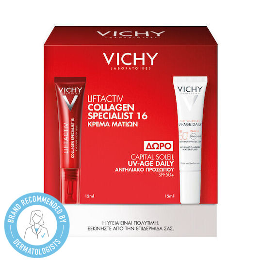Vichy Liftactiv Collagen Specialist 16 Skin Care Set for Anti-ageing Brightening & Moisturizing 2 Pieces