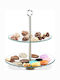 Relaxdays Glas Etagere 2 Etagen Transparente Ø28cm