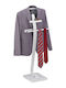 Relaxdays Cuier De Podea Din Metal Alb 112x32cm