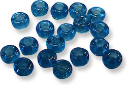 Glass Bead Rivet Blue 6*3mm 80 pcs
