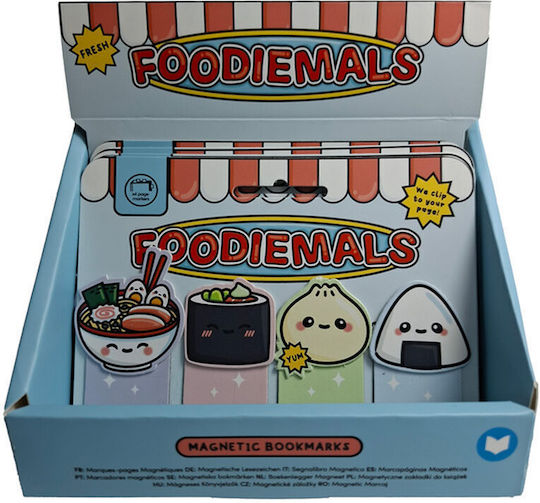 Foodiemals Ramen Sushi Magnetic Bookmark Set 24 Τεμ