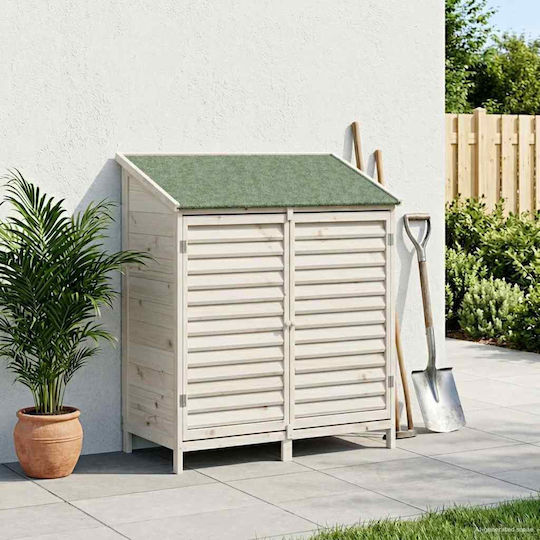 Wooden Garden Shed White M1.06xW0.56xH1.135m