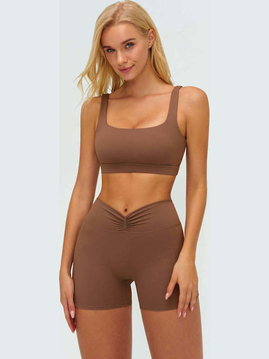 Training Damen-Set mit Leggings Braun