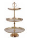Zaros Dessert Turm Ständer & Tabletts Gold Ø30cm