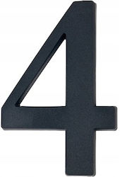 House Number 4 Black 19 Cm