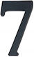 House Number 7 Black 19 Cm