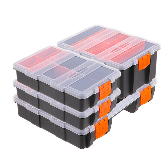 Relaxdays Organizator Pentru Compartimente De Scule Portocaliu 18x22x29cm