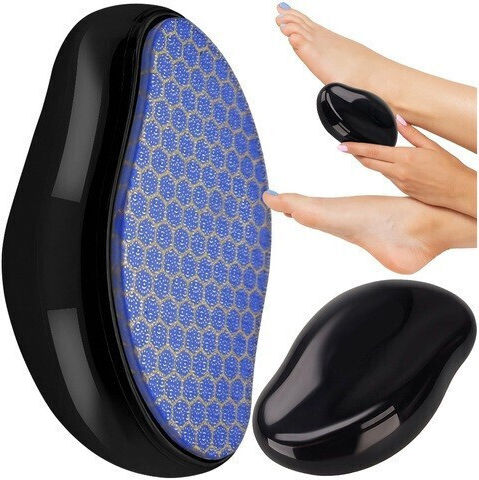 Piatră Ponce Nano-Sticlă Zola Tocuri Reutilizabilă Impermeabilă 10 X 6 Cm Neagră