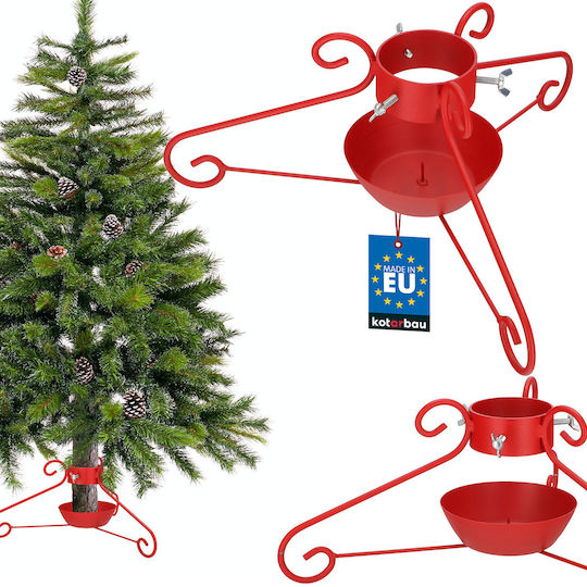 Bază Pentru Brad De Crăciun Metalică Roșie M23xÎ52xD10cm