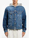 Geacă Denim Medium Albastru Melanj Gri