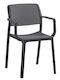 Gartenstühle Polypropylen CALORA Schwarz 55x54.5x83cm