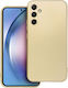 Forcell Samsung Galaxy A55 5G Metallische Silikon Handyhülle Gold