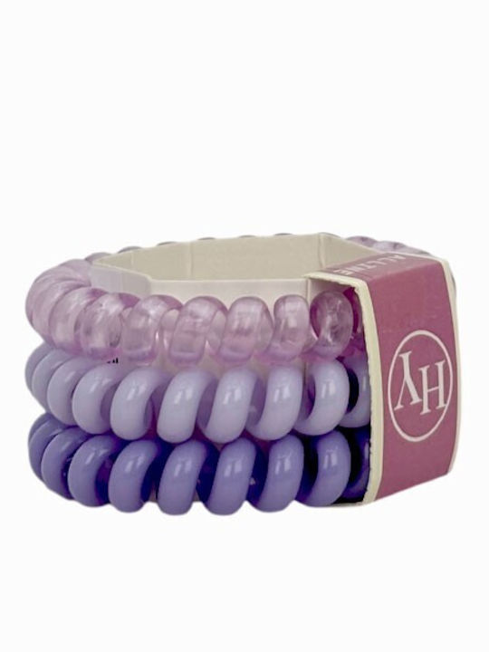 Petrel Style Kinder Haargummis & Haarschleifen Set 3 Stück Lila