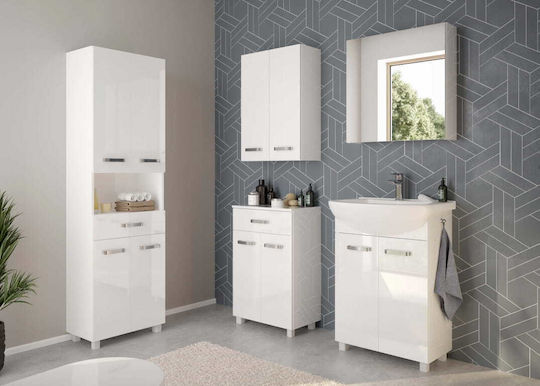 Deftrans Bathroom Vanity Unit Without Sink M50xL30xH78cm White Gloss