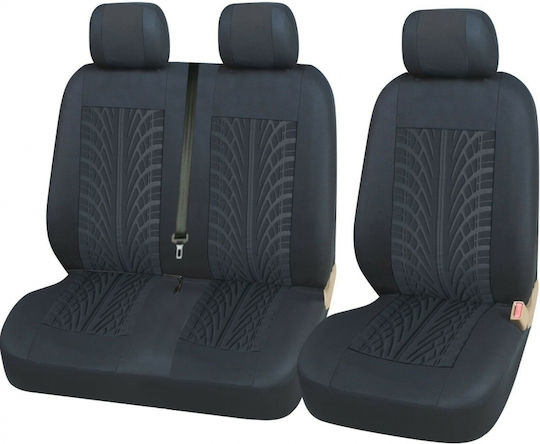 Car Seat Covers Set Polyester Fabric Black 21 Pieces Mercedes Sprinter vito vw Crafter T5 ford Transit peugeot iveco