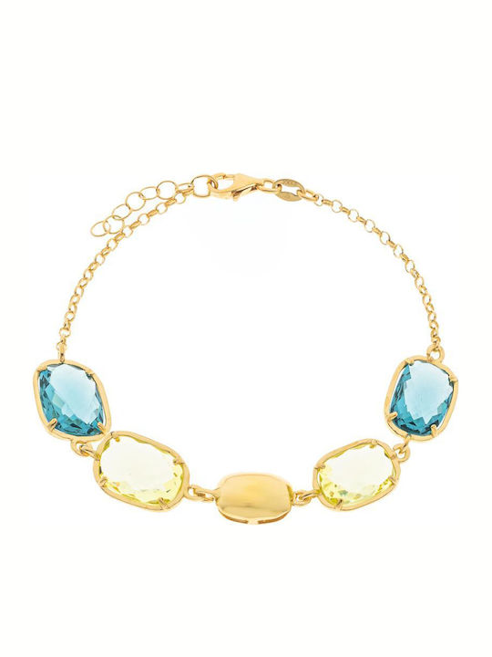 Jools Women's Gold Plated Silver Bracelet with Zircon