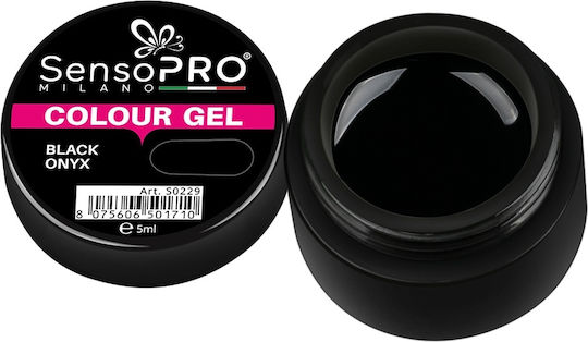 Colored Uv Gel Black Onyx 5ml Sensopro Milano