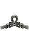 Roun Star Haarspange Klammer Korkenförmiger Rundgriff Sternchen 11,5cm Schwarz