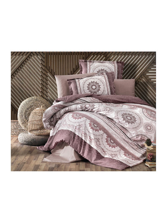 Pucioasa Set Huse Pentru Pilote 200x220cm Dublă Cu 2 Fețe De Pernă & 1 Cearceaf Carmela V2