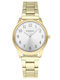 Radiant Womens Watch 34mm Battery With Gold Metal Bracelet