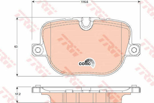 Trw Rear Brake Pad Set Gdb1824 Gdb1824