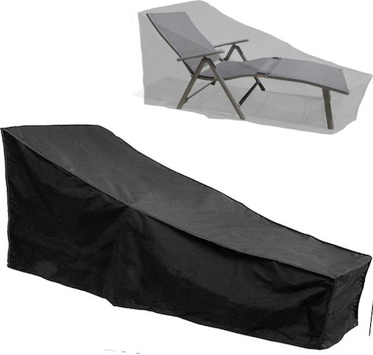 Husă Impermeabilă De Protecție Pentru Chaise Lounge 200x70x40cm În Culoare Neagră