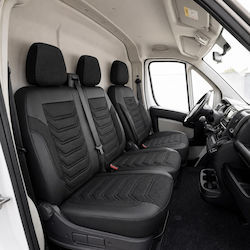 Комплект Калъфи За Автомобил Универсален Panda 2+1 Ткан Eco Кожа Ford Transit Mk8 Черен