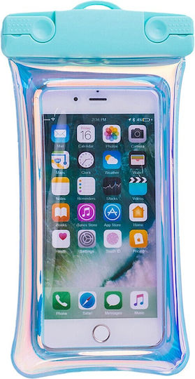 Holographische Wasserdichte Flippy Hülle Schneefeste Universelle Wasserdichte Lanyard Handy Dokumente Blaue