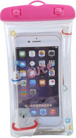 Flippy Kids Husă Rezistentă La Apă Și Zăpadă Universală Pentru Telefon Cu Cablu Documente Ursuleți Roz