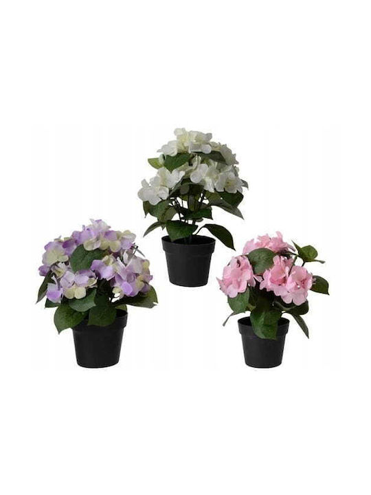 Hydrangea In A Pot Artificial Decorative Plant 1 Pc 24x25 Cm