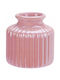 Koopman Decorative Pink Porcelain Vase 8xH8cm