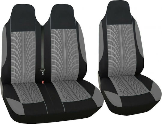 Car Seat Covers Set Polyester Fabric Black Grey 21 Pieces Mercedes Sprinter vito vw Crafter T5 ford Transit peugeot iveco