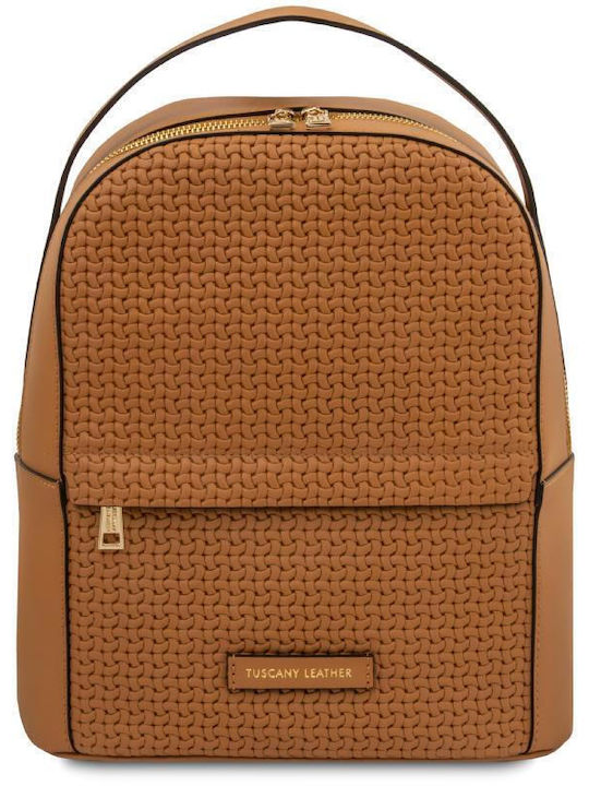 Leather Women's Backpack Tabac Brown