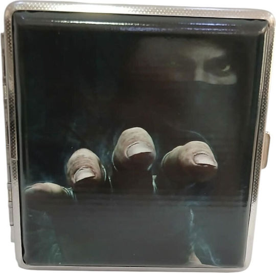 Metal Cigarette Case Ninja Theme 10x10x1.5cm 43330-11