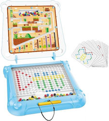 Construction Maze & Table Magnetic Double Sided Board 35.5x32cm Blue