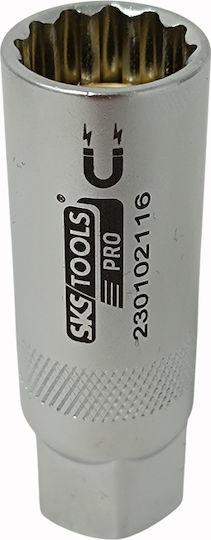 Καρυδάκι Μπουζί Μαγνητικό Πολύγωνο 16 Mm 3/8 Sks Tools 230102116