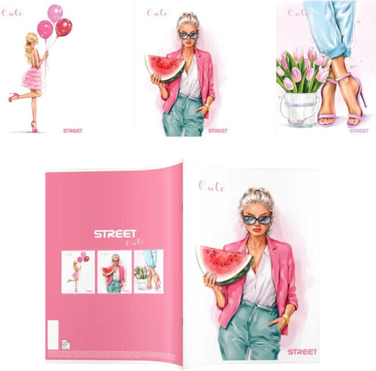 Street Caiet Cu Dungi A4 54 Foi De Hârtie (Desene Și Modele Diverse)