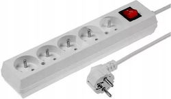 Extension Cord Switch 5-sockets Grounding 10a 3m Omy 3x1 White Ps-570ws T-106010 Extension Cord Switch 5-sockets Grounding 10a 3m Omy 3x1 White Ps-570ws T-106010