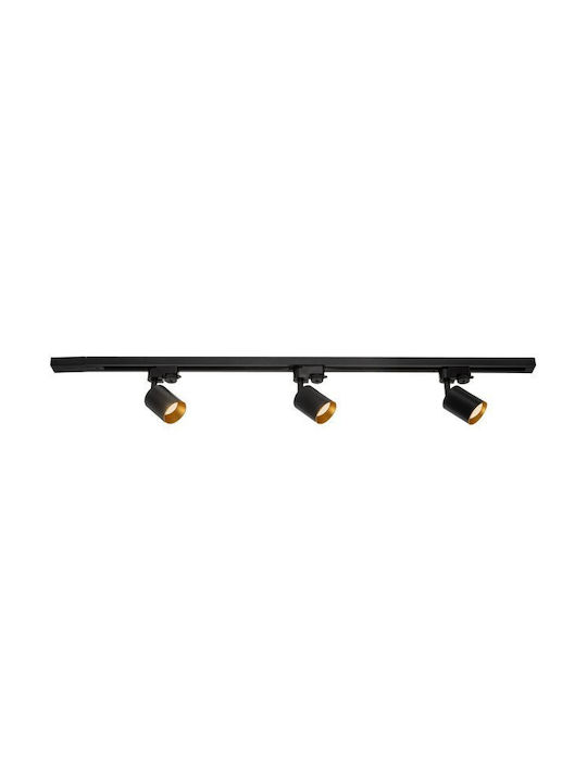 Eko-light Track Lighting Projector Set Track 1-ph Eternal 1m 3xgu10 Black