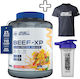 Applied Nutrition Rindfleisch-xp Hydrolysiertes Protein 1800g Blauer Himbeergeschmack & Applied Nutrition Shaker 700ml & Applied Nutrition T-Shirt XL Benutzerdefiniertes Bundle