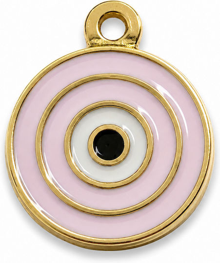 Metall Rund Muster Emaille Rosa 20mm Großhandel 12 Stück