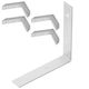 Kotarbau Carpenter's Angle Steel Construction Connector Stainless Galvanized 100 X 100 X 20 Mm Set 50 Pcs