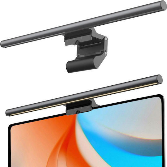 Led Monitor Lamp 3 Lighting Modes Touch Control Memory Function Eye Protection Asymmetric Design Adjustable Clamp Usb-c Black