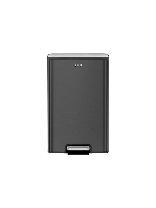 Eko Eko Mülleimer aus Inox mit Pedal Schwarz 50lt