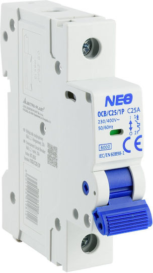 Residual Current Circuit Breaker 1p C 25a 6ka Neo Ocb C25 1p 87.655