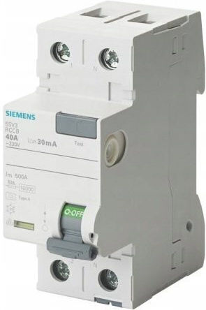 Residual Current Circuit Breaker 2p 25a 300ma 230v Type F 5sv3612-3