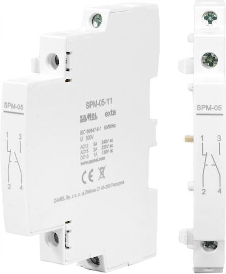 Auxiliary Contact Zamel Exta Stm Series Contactors 5a 1no+1nc Spm-05-11 Ext10000312