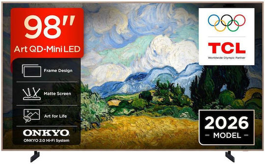 TCL Smart Fernseher 98" 4K Ultra HD QD-Mini LED A400 Pro Art HDR (2026) 98A400 Pro