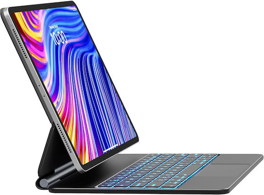 Θήκη Πληκτρολογίου Earto Ipad Pro 12.9 M2 2024 7rgb Μαγνητική Qwerty