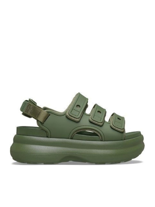 Crocs Women's Sandals Flatforms Khaki